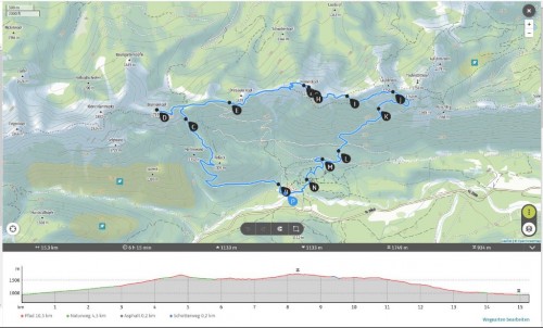 Tourenverlauf aus Outdooractive